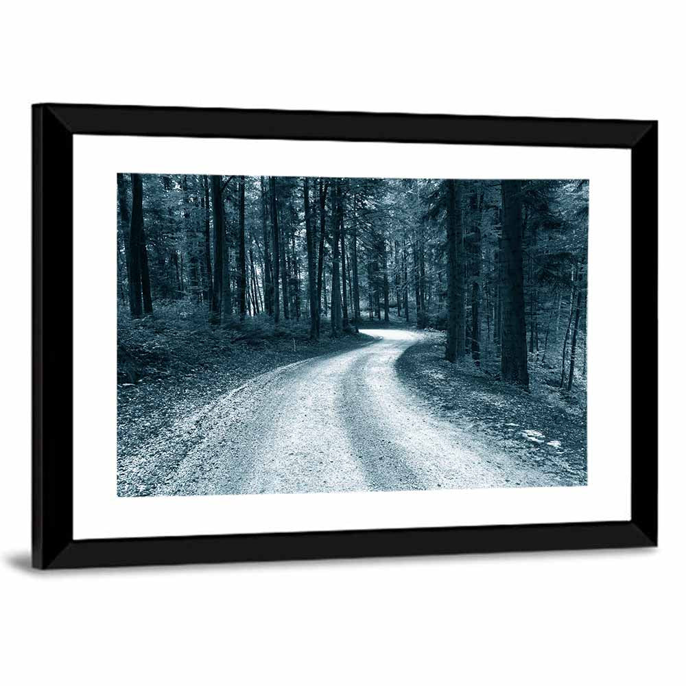 Sandy Forest Road at Dusk Wall Art