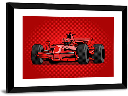 Formula One Race Car Illustration Wall Art