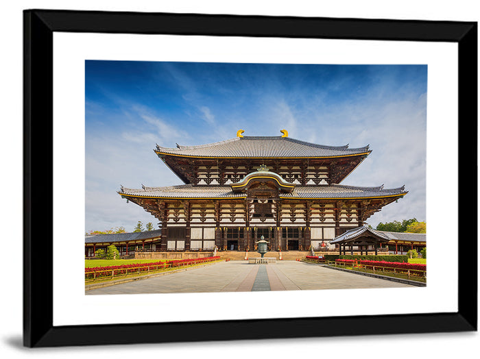 Todai-ji Temple Great Buddha Hall Wall Art as a framed print
