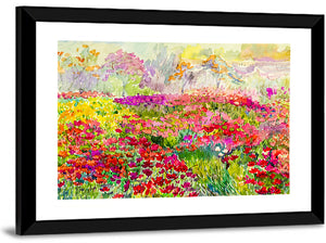 Watercolor Floral Field Wall Art