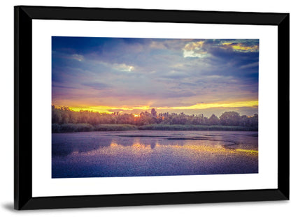 Danube Delta Golden Sunset Wall Art