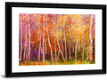 Vibrant Autumn Birch Grove Wall Art