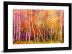 Vibrant Autumn Birch Grove Wall Art
