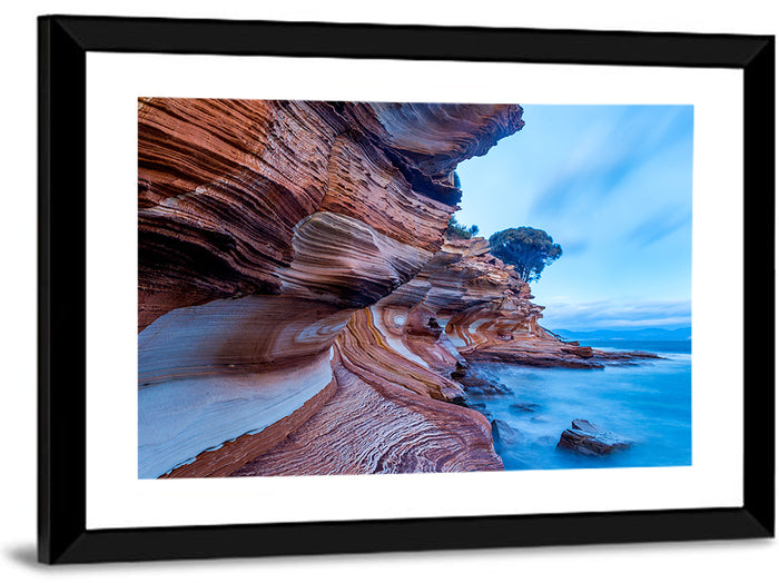Painted Cliffs, Maria Island Wall Art as a framed print