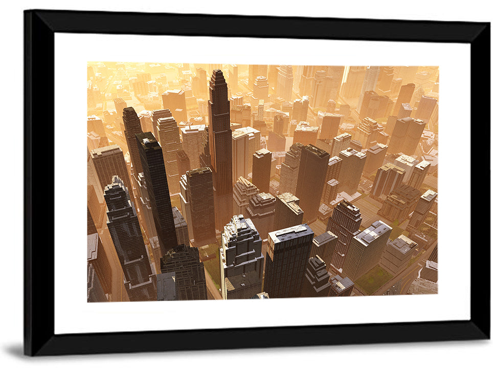 Arizona Skyscrapers at Golden Hour Wall Art