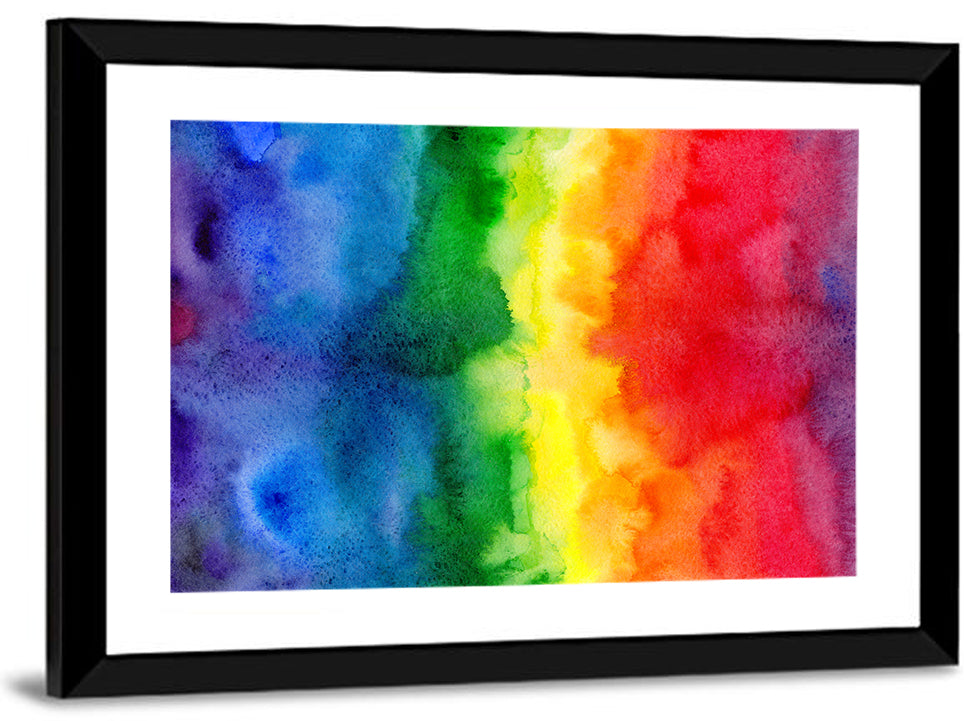 Watercolor Rainbow Gradient Wall Art
