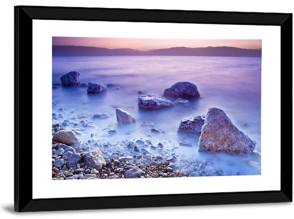Dead Sea Salt Rocks at Dawn Wall Art