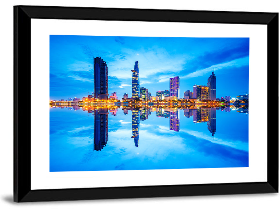 Ho Chi Minh City Skyline at Twilight Wall Art