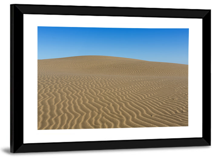 Namib Desert Rippled Sand Dunes Wall Art as a framed print
