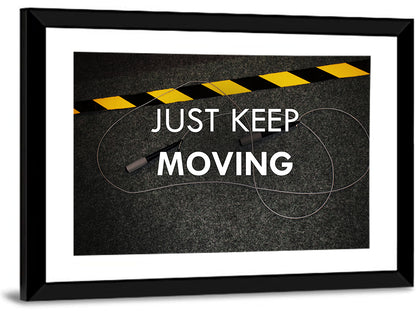 Just Keep Moving Jump Rope Quote Wall Art