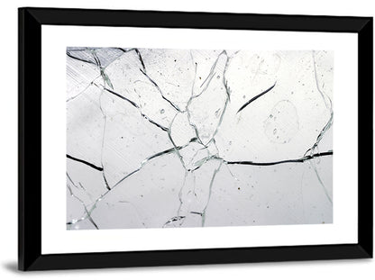 Fractured Glass Macro Study Wall Art