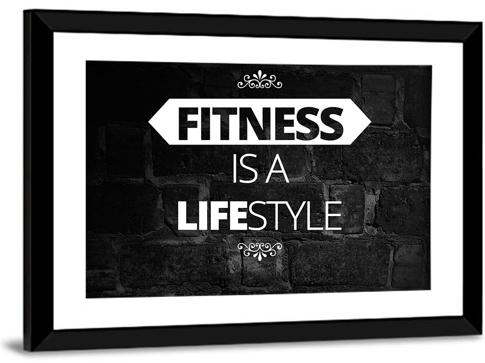 Fitness Is a Lifestyle Brick Quote Wall Art