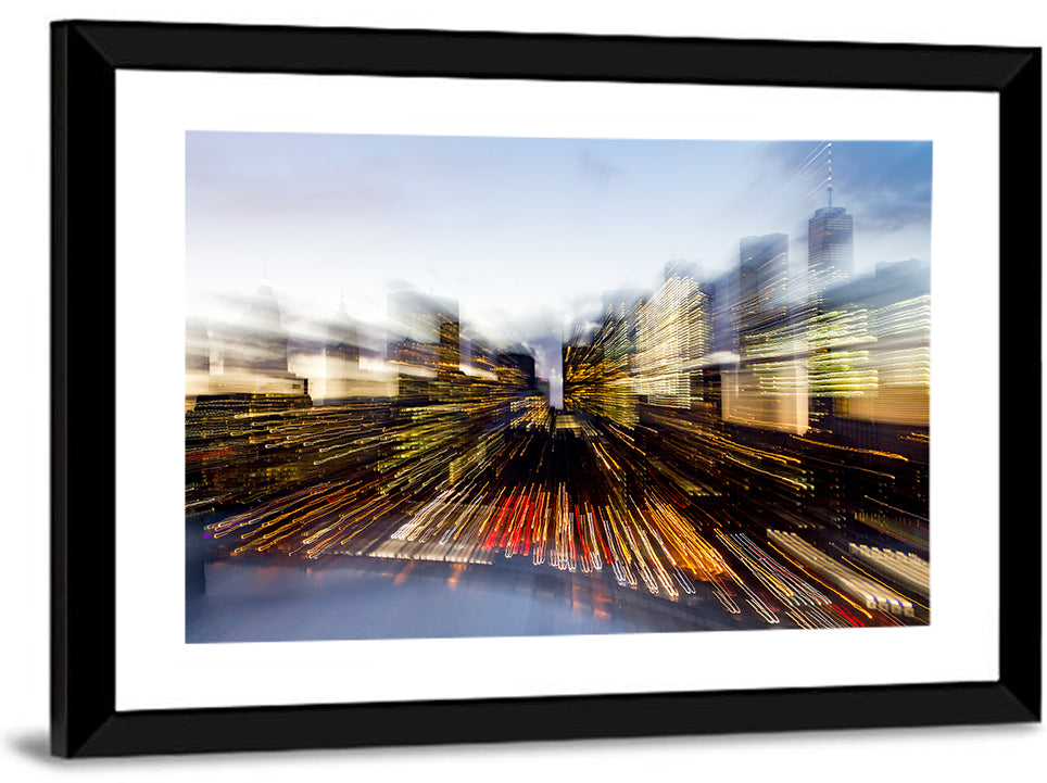 Zoom Burst Skyline Abstract Wall Art
