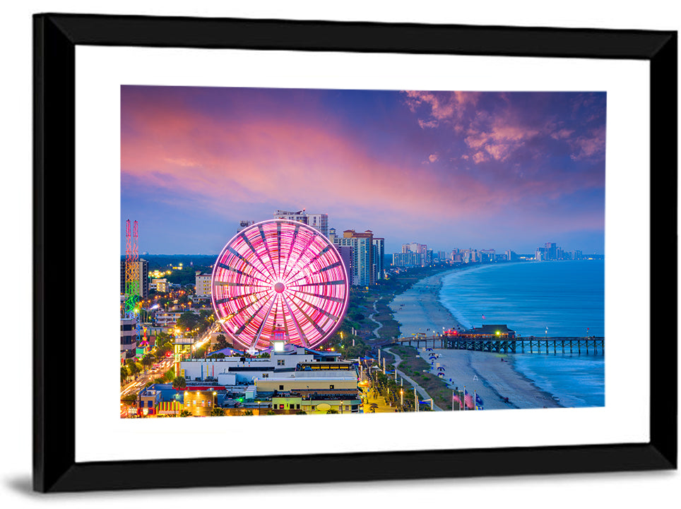 Myrtle Beach Skywheel at Twilight Wall Art