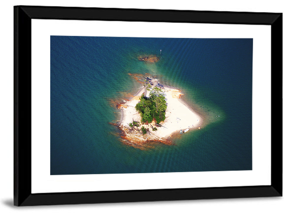 Lake Lanier Island Aerial View Wall Art