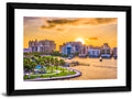Sarasota Bayfront Sunset Skyline Wall Art