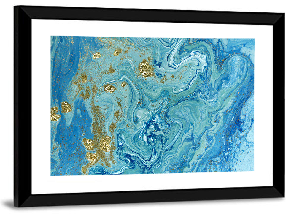 Blue Marble Streams Wall Art
