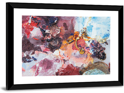 Impasto Color Swirl Abstract Wall Art