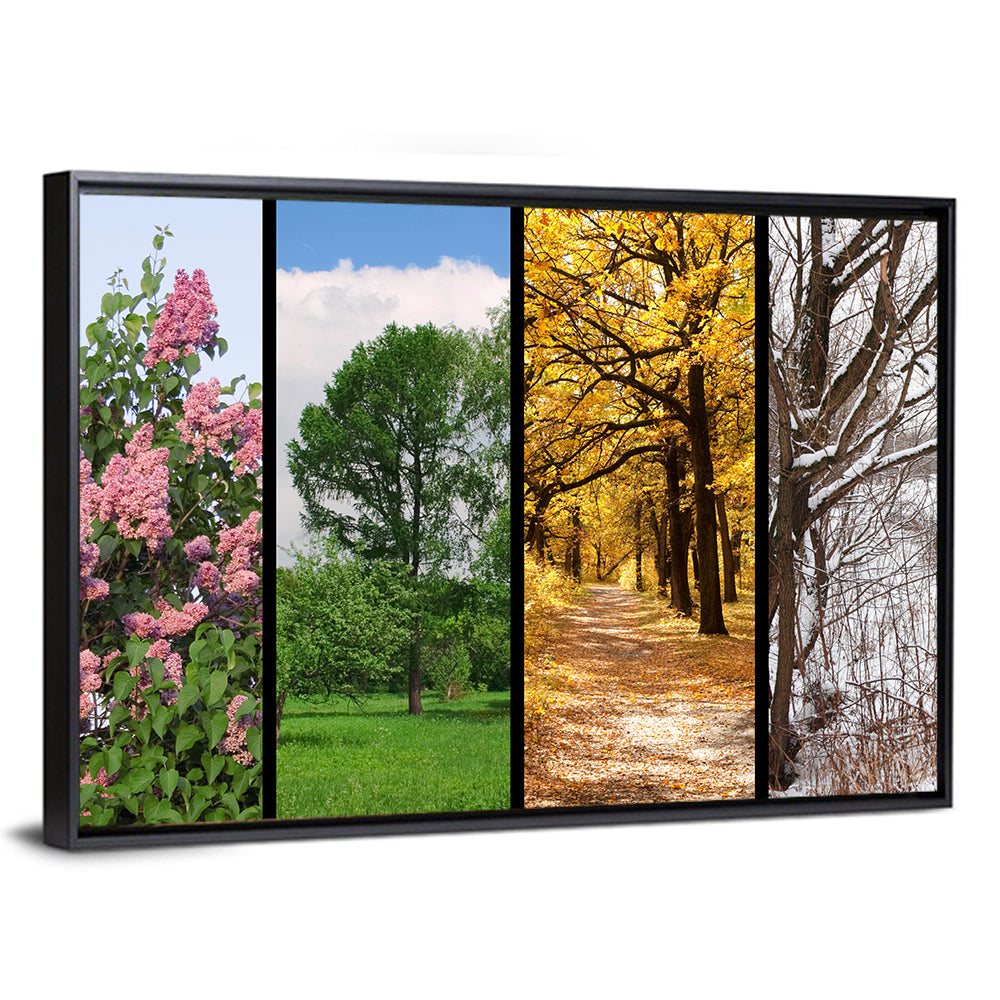 Four Seasons Tree Collage Wall Art
