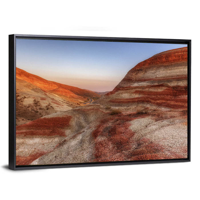 Khizi Candy Cane Mountains Wall Art as a framed canvas