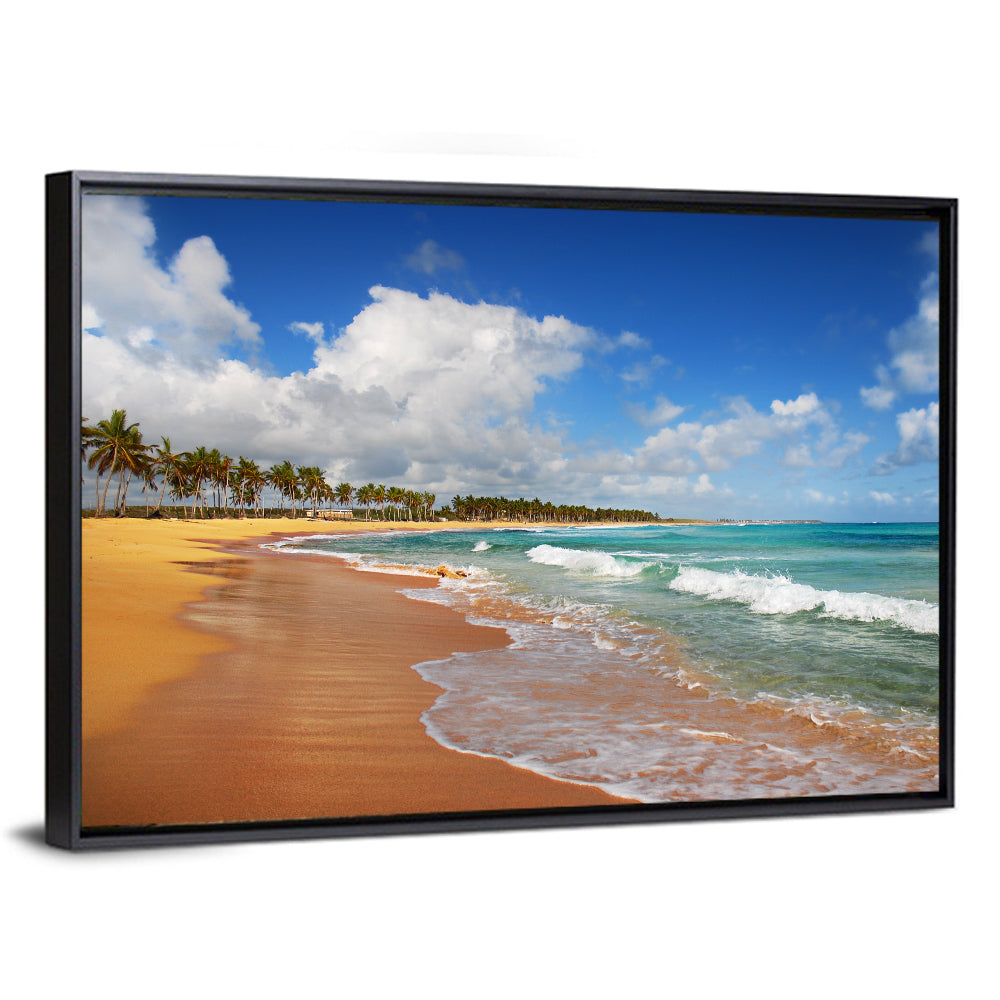 Palm Lined Tropical Coast Wall Art