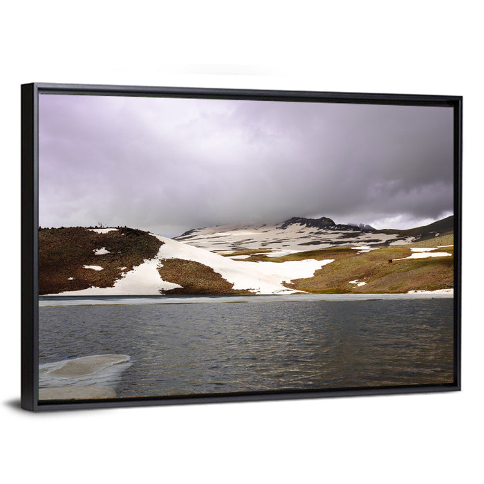 Lake Kari, Armenia Wall Art as a framed canvas