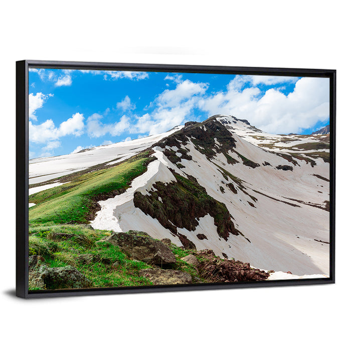 Mount Aragats Ridge Wall Art as a framed canvas