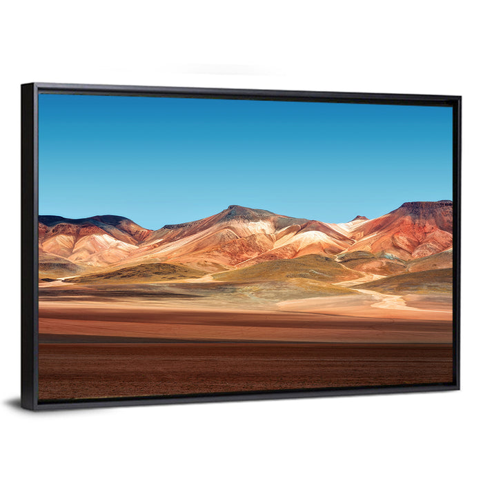 Atacama Desert Ridges Wall Art as a framed canvas
