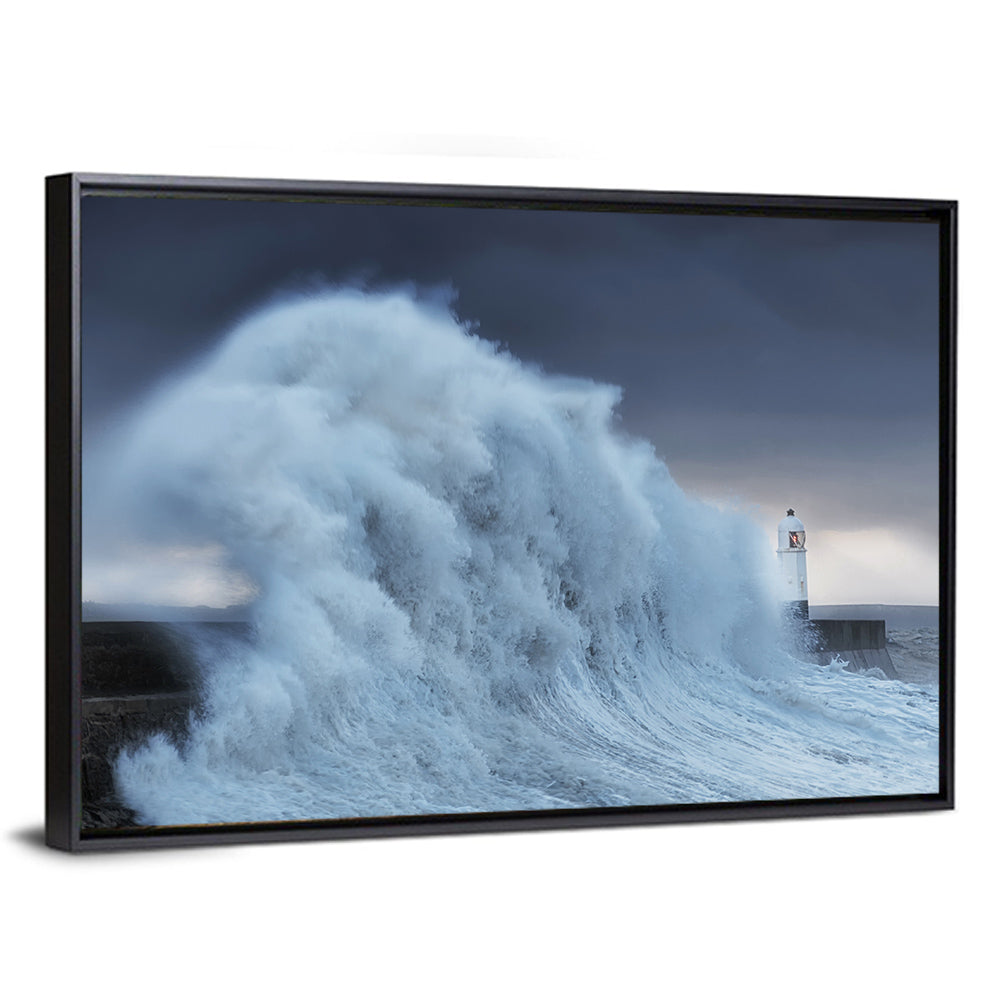 Lighthouse in a Sea Storm Wall Art