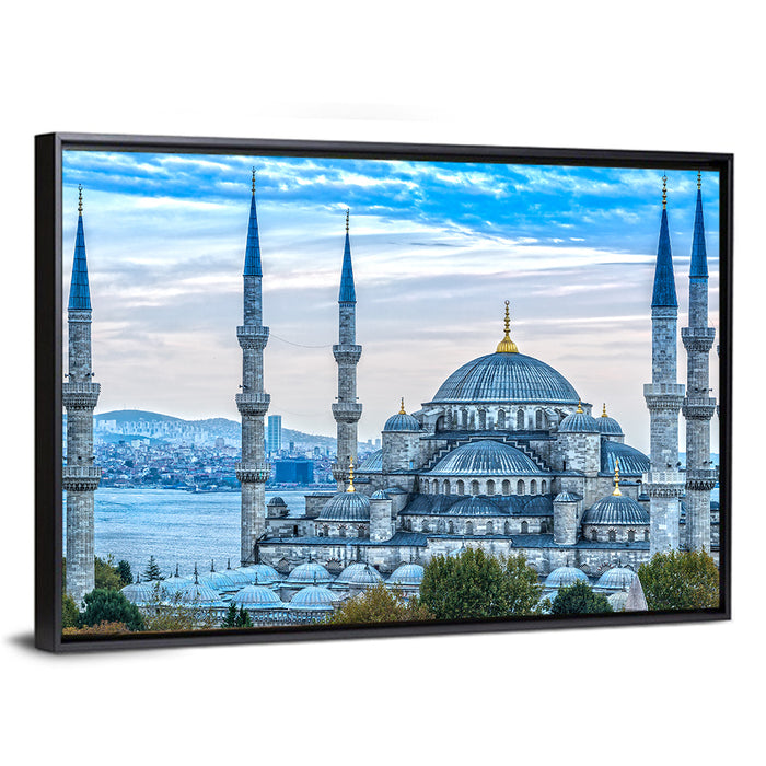 Blue Mosque Istanbul Wall Art as a framed canvas
