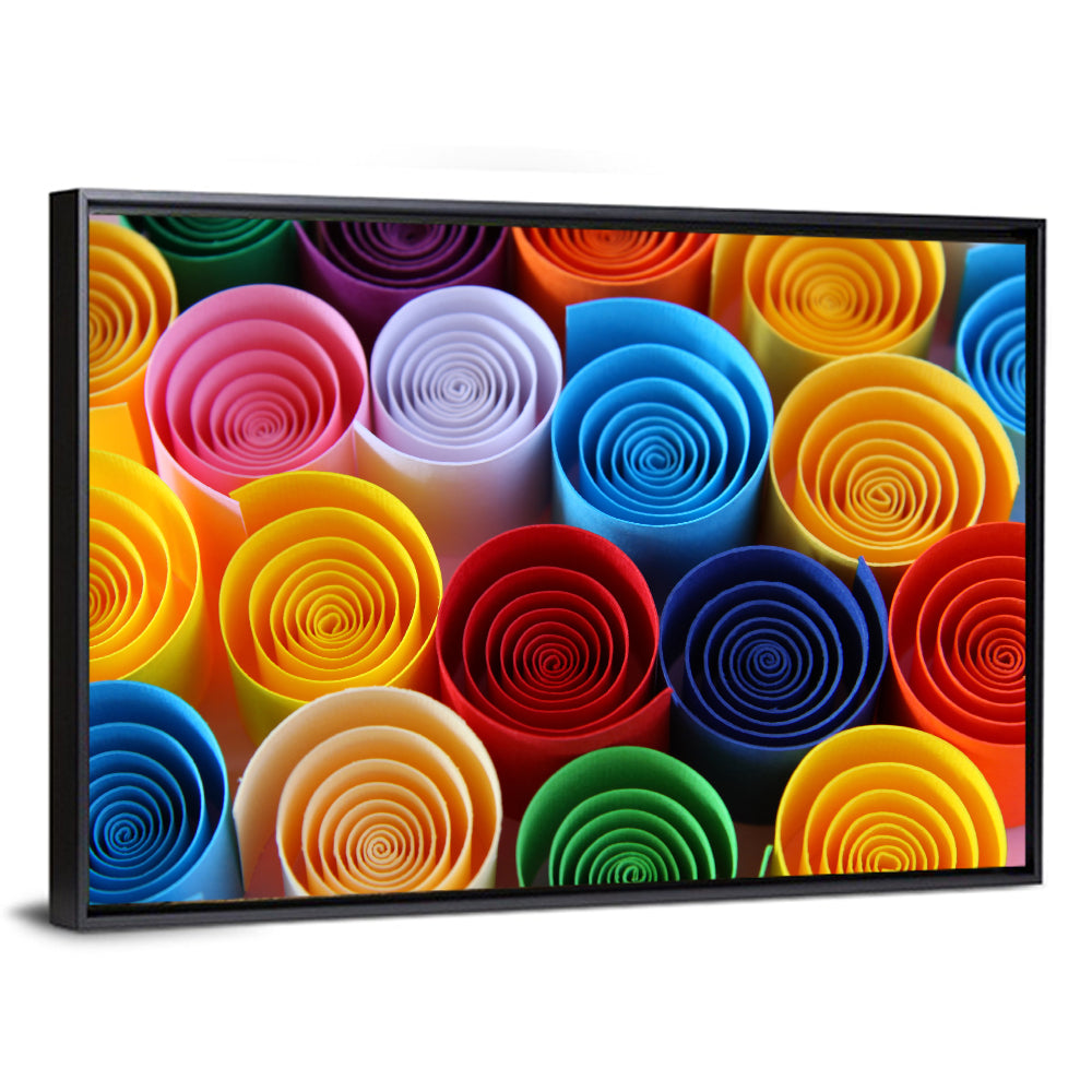 Quilled Color Spirals Wall Art