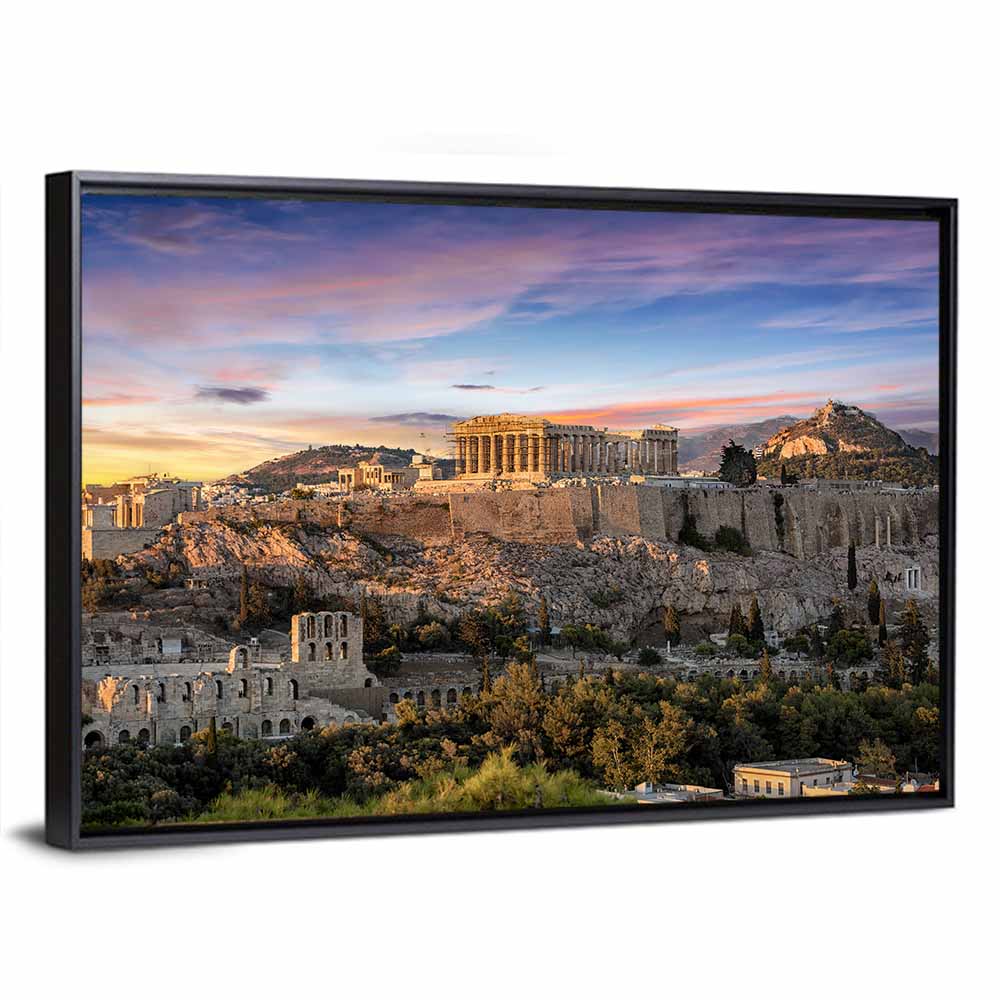 Parthenon at Sunset Wall Art