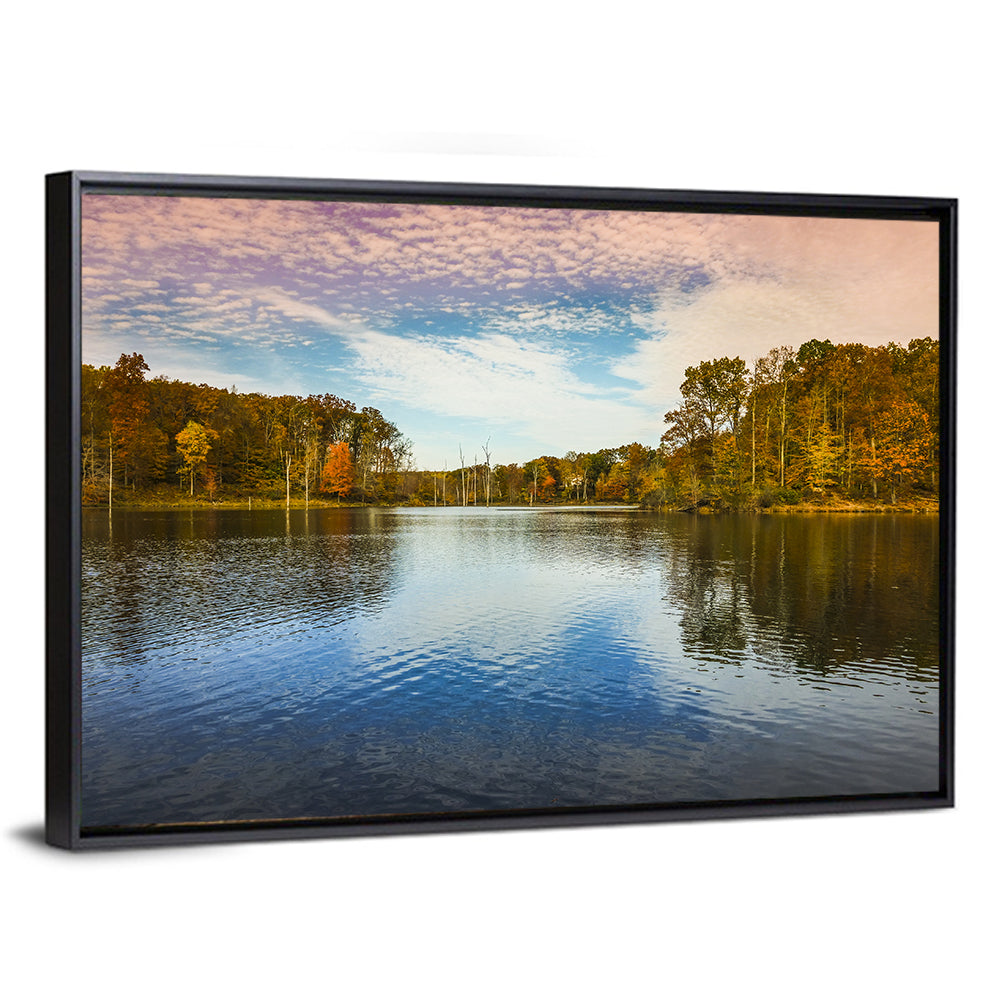 Seneca Lake Autumn Reflection Wall Art