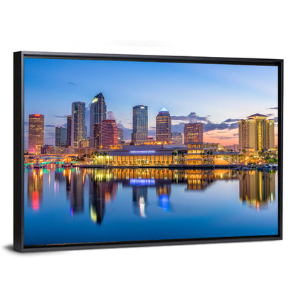 Tampa Twilight Skyline Wall Art