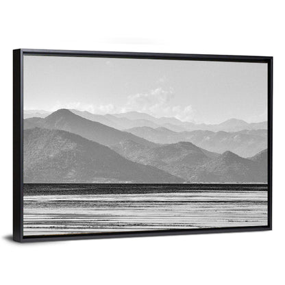 Skadar Lake Monochrome Landscape Wall Art