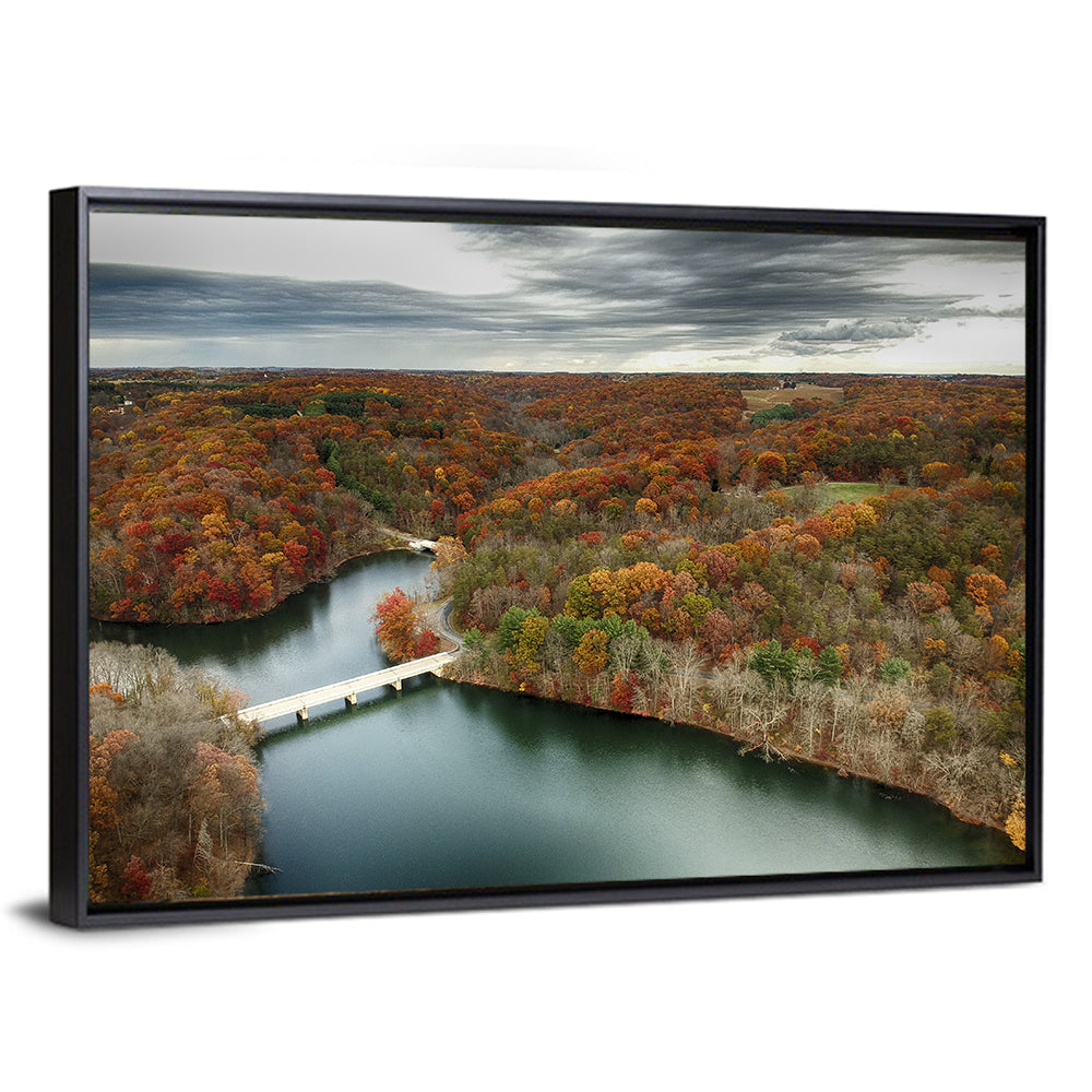 Seneca Lake Aerial View Wall Art