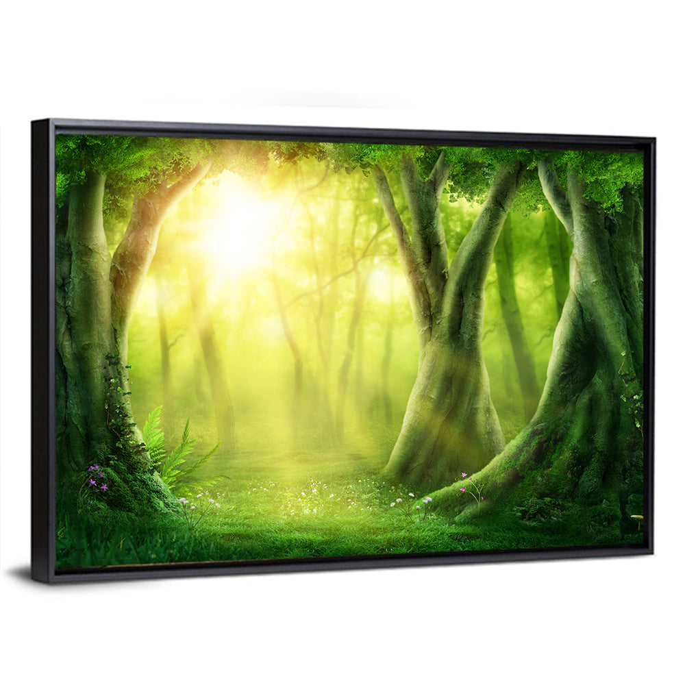 Forest Golden Sunrise Wall Art