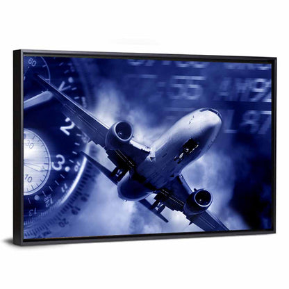 Jet Over Watch Face Wall Art