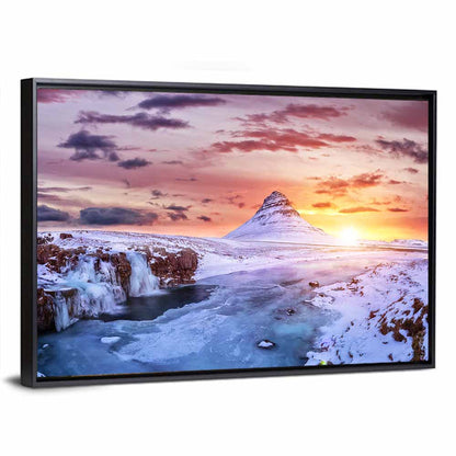 Kirkjufell Mountain Sunset Wall Art
