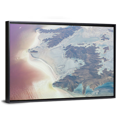Urmia Lake Aerial View Wall Art