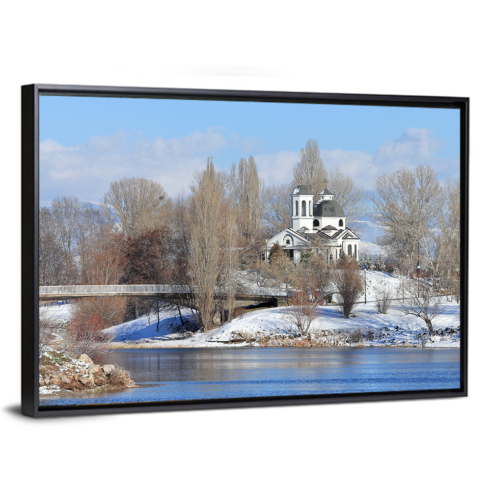 St Naum Ohridski Church by Lake Wall Art