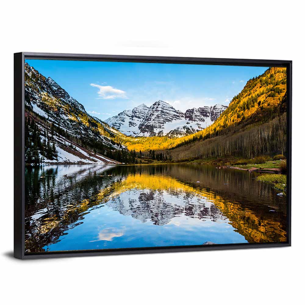 Maroon Bells Sunrise Reflection Wall Art