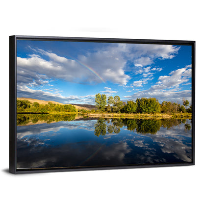Boise River Rainbow Reflection Wall Art