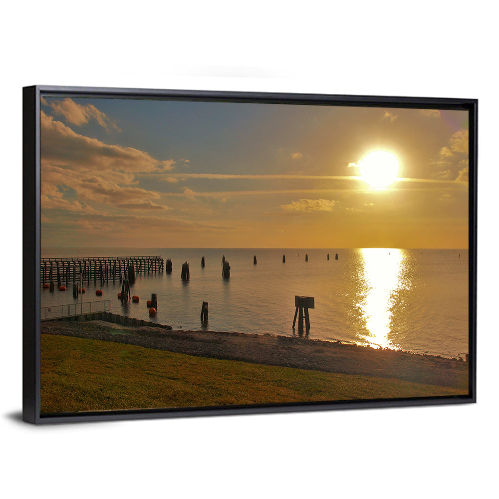 Lake Okeechobee Sunset Pier Wall Art