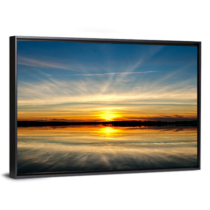 Oklahoma Lake Sunset Reflection Wall Art