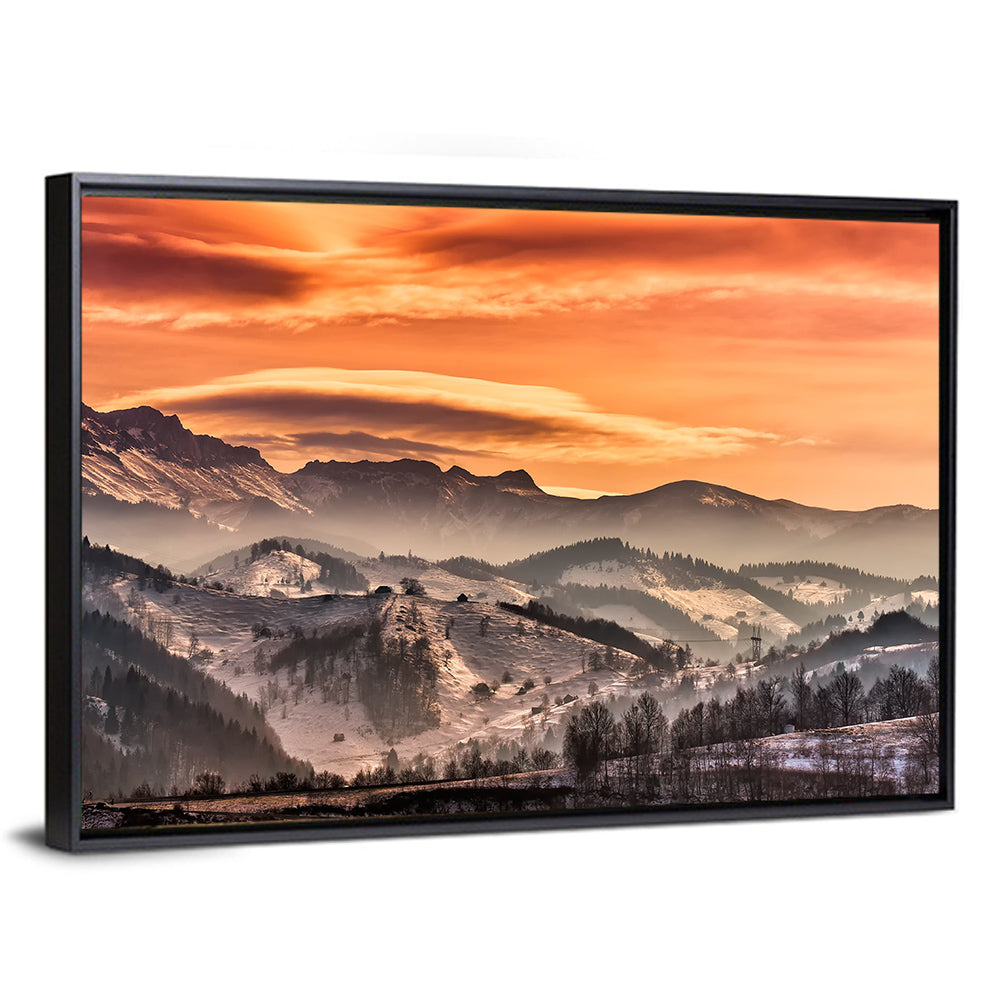 Pestera Mountain Sunrise Wall Art