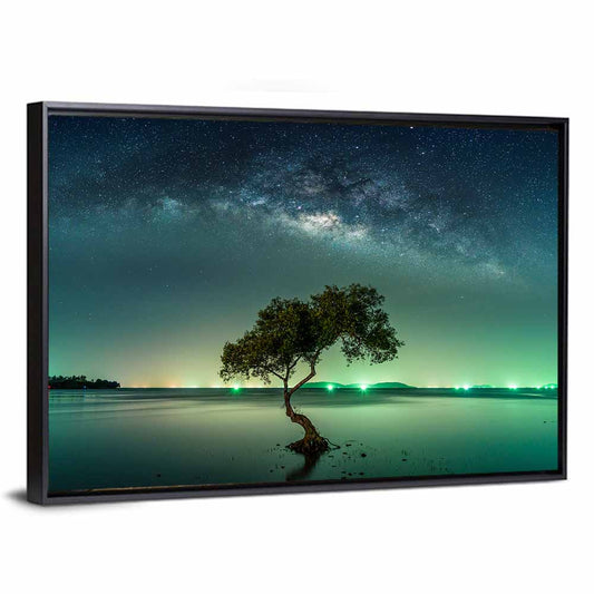 Milky Way Over Mangrove Tree Wall Art
