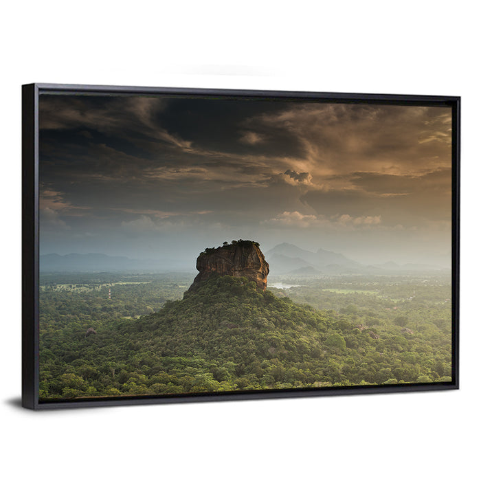 Sigiriya Lion Rock Wall Art as a framed canvas