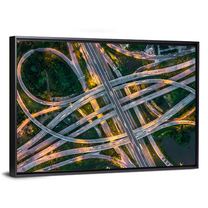 Expressway Junction at Dusk Wall Art