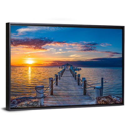 Islamorada Pier at Golden Hour Wall Art